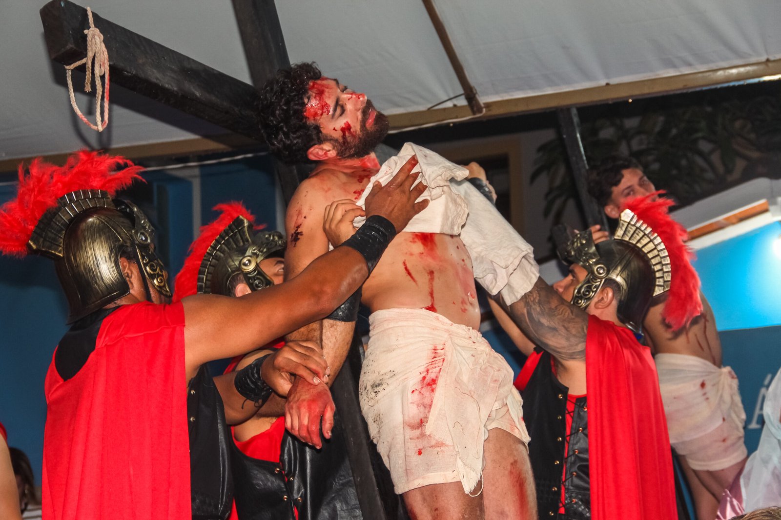 Encenação Paixão de Cristo Paróquia São Caetano - Moeda. Foto: Luiz Oliveira