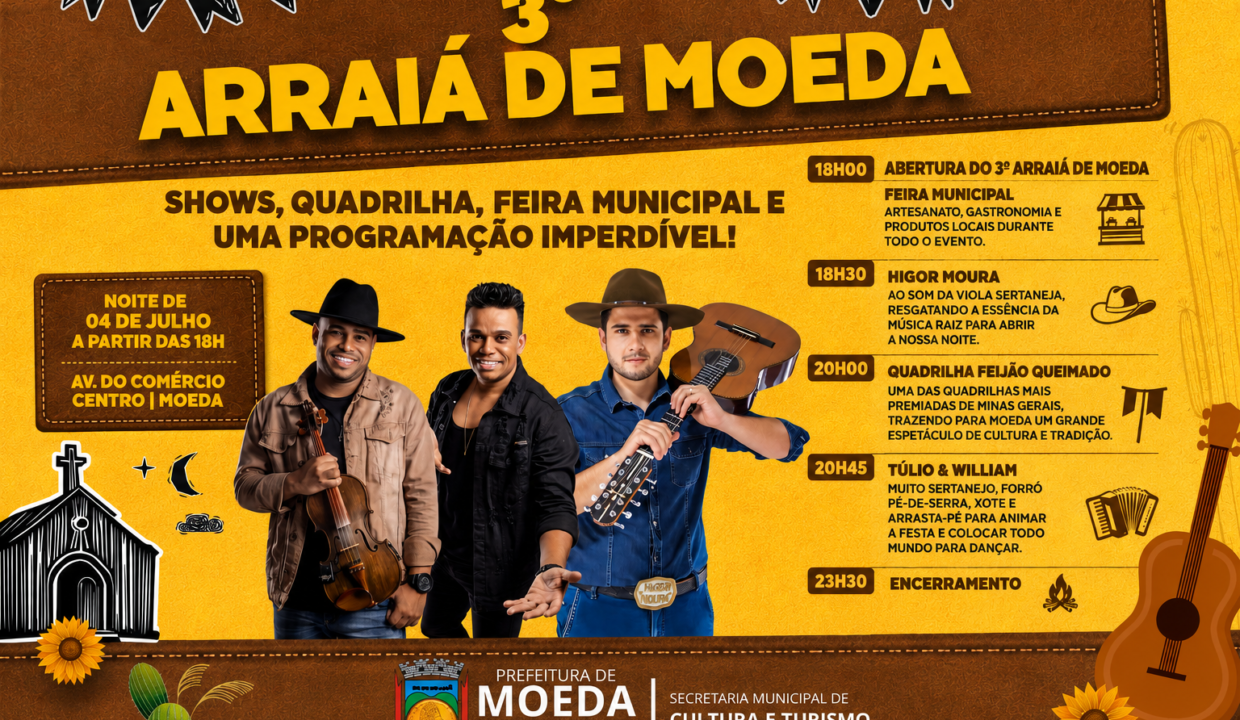 3º Arraiá de Moeda 04-07-2026